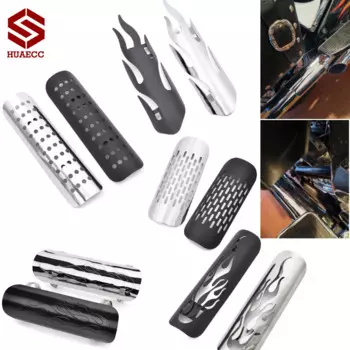 Мотоциклетный rcycle, хромированный выхлопной глушитель, труба, тепловой экран, защитная крышка для Harley Dyna Cruiser Road King Softail Sportster и т. д.