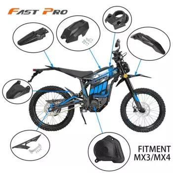 Мотоциклетные передние и задние брызговики, крышка батарейного отсека, корпус двигателя, комплект защиты цепи для TALARIA STING MX3 MX4, электронный велосипед, углеродное волокно