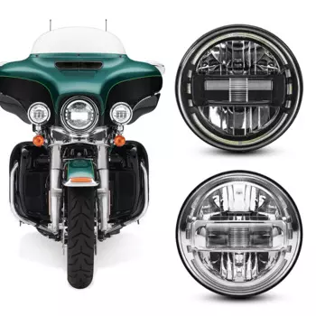 Фары для мотоцикла, 7 дюймов, Проекционные светодиодные фары для мотоциклов, аксессуары для Harley Davidson Touring Rod FatBoy