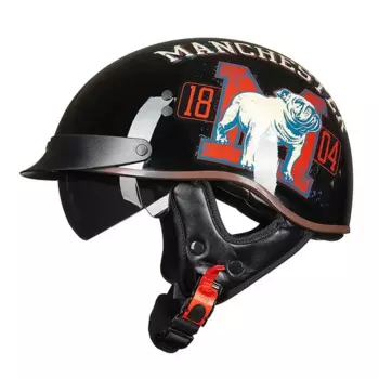 Мотоциклетный шлем Casco Moto Half, немецкий классический мотоциклетный шлем DOT, сертифицированный шлем для Moto с HD Visors Retro