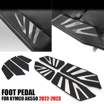 Motorcycle Modification accessories Footboard Steps Footrest Foot Pad Pedal Footrests Pads For KYMCO AK550 AK 550 2022 2023