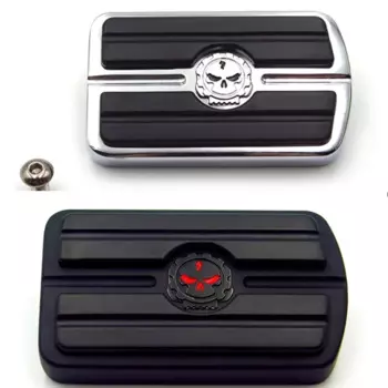 Запчасти для мотоциклов CHROMED для Harley Davidson Touring 1986-2017 Softail, педаль тормоза, большая накладка H-D Willie G. Skull