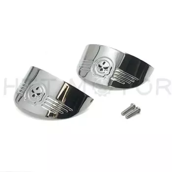 Запчасти для мотоциклов, козырьки указателей поворота с черепом для Harley Davidson 86-92 FXRT/86-90 FLST/88-17 FLSTC/94-17 FLHR