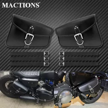 Мотоциклетная сумка, кожаная сумка для багажа, боковые сумки для хранения Harley Sportster XL 1200 883 Кафе Racer Dyna Touring Softail FLH