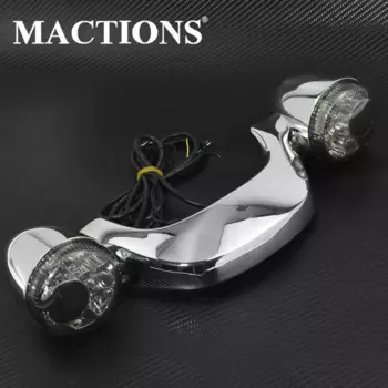 Дымчатый задний светодиодный стоп-сигнал для мотоцикла, поворотник, хромированный для Harley Touring Road King Street Glide Road Glide 2010-2022 2023