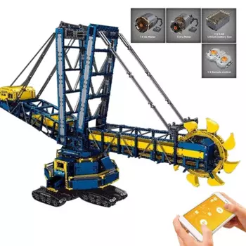 Моторизованный ковш, колесо экскаватора Mold King 17006, модель, игрушки, строительные блоки для детей, подарки на день рождения и Рождество 20015