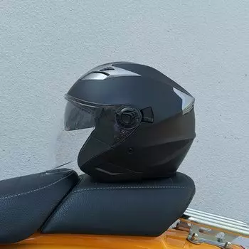 Мотошлем в горошек для мужчин и женщин, мотоциклетный шлем с открытым лицом, 3/4