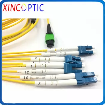 MPO/APC Female-4 * Дуплексный LC/ST/FC/SCUPC SM 8 волоконно-оптический мини круглый LSZH желтый 2,0 мм входной кабель волоконно-оптический патч-корд, 1 м (0,5 м + 0,5 м)