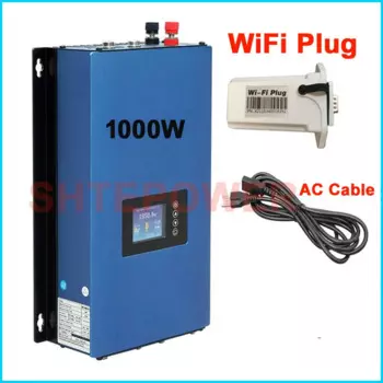 MPPT 1000 Вт Солнечный Grid-Tie Инвертор разрядка батареи Рабочий режим 1KW DC 24V 48V к AC 110V 220V wifi вилка и ограничитель сенсор