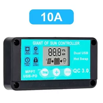 MPPT Солнечный контроллер 10А 12В/24В