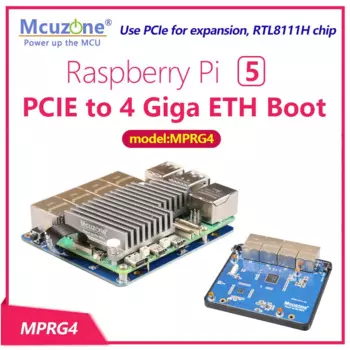 MPRG4, Raspberry Pi 5 PCIE до 4xgiga Ethernet Boot, драйвер бесплатно с RPi OS и openwrt