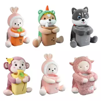 Мягкая плюшевая автомобильная коробка для салфеток, мусорный бак, держатель для бумаги, украшение