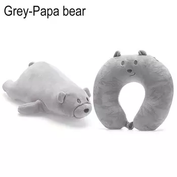 Мягкая плюшевая подушка U-образная для шеи пингвин