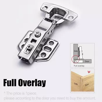 Мягкие закрывающие петли для кухни, ванной комнаты, шкафа из нержавеющей стали 304, полностью покрывающие скрытые петли, самозакрывающиеся