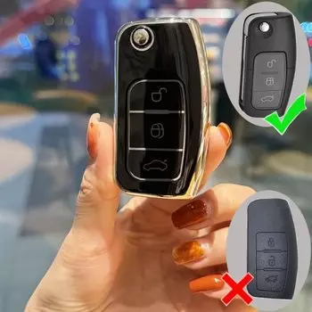 Мягкий автомобильный складной чехол из ТПУ для Ford Focus 2 3 Ecosport C-Max S-Max Ka Mondeo Kuga Galaxy Fiesta, автомобильные аксессуары