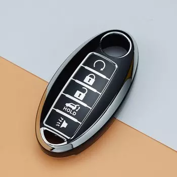 Мягкий чехол для автомобильного ключа из ТПУ с 5 кнопками, чехол для ключа с дистанционным управлением без ключа для Nissan X Trail T32 2020, Rogue, патруль Murano, Htrail, Maxima