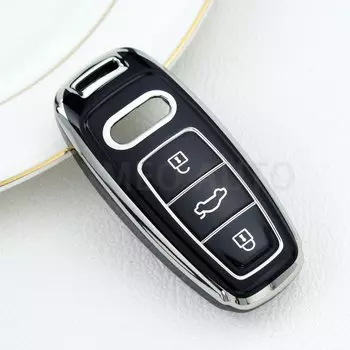 Мягкий чехол из ТПУ для автомобильного смарт-ключа для Audi A6 A7 A8 E-tron Q5 Q8 C8 D5, защитный чехол для автостайлинга, аксессуары