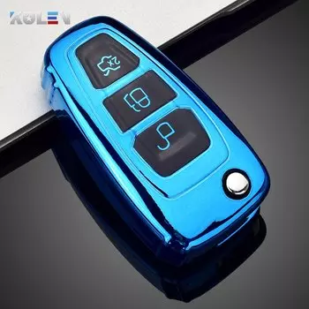 Мягкий чехол из ТПУ для автомобильного дистанционного ключа для Ford Focus 2 3 MK2 MK3 Fiesta Mondeo Kuga Ecosport Ranger, защитный держатель для автомобильного ключа