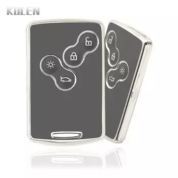 Мягкий чехол из ТПУ для автомобильного смарт-ключа для Renault Duster Captur Clio Logan Megane 1 2 3 Koleos Scenic Nema Fluence Zoe, аксессуары