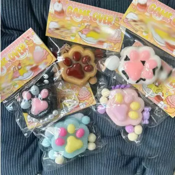 Мягкий плюшевый мяч, игрушка-сжималка в виде кошачьей лапы, силиконовая мультяшная игрушка-антистресс из термопластичной резины, игрушка-антистресс для детей