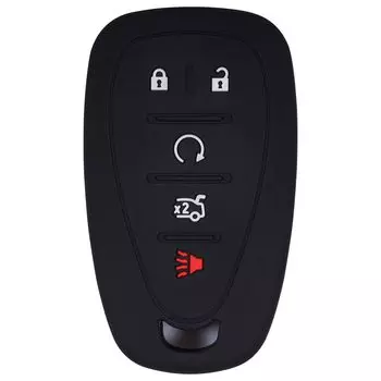 Мягкий силиконовый чехол для ключей-брелока подходит для Chevy Traverse Cruze Chevrolet Equinox Malibu 5, кнопка Silverado