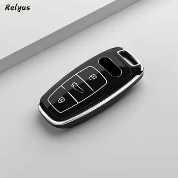 Мягкий ТПУ чехол для автомобильного ключа дистанционного управления чехол оболочка для Audi A3 A4 B9 A6 A7 4K A8 E-tron Q5 Q8 C8 D5 SQ8 защитный брелок аксессуары