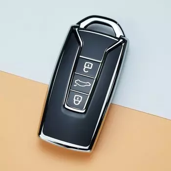 Мягкий ТПУ чехол для автомобильного ключа чехол для Vw Volkswagen Touareg 2019 2020 2021 2022 оболочка брелок с кольцом защита для брелка