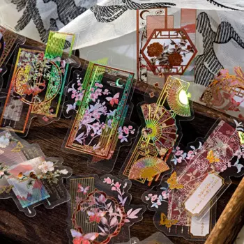 Mr.Paper стикеры китайский стиль 3D золото