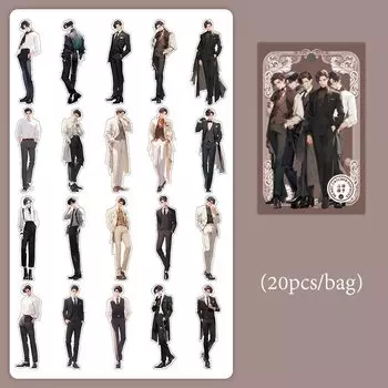 Mr. Paper 4 Стиль Ретро Наклейки