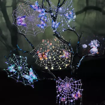 Набор наклеек Mr. Paper, 4 стили, паутина, ПЭТ