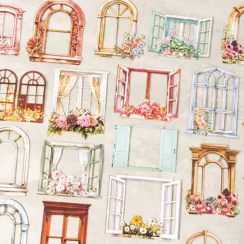 Набор наклеек для окна Mr. Paper, 6 стилей