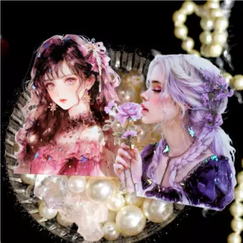 Набор наклеек Mr. Paper Аниме девушка 6 стилей