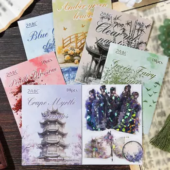 Водонепроницаемые наклейки Mr. Paper, 6 стилей, 10 шт.