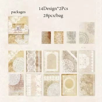 Mr. Paper, бумага для коллажей, 6 стилей, 28 шт.