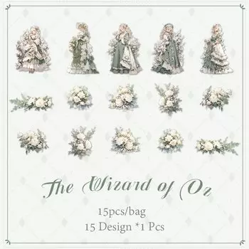 Mr.paper набор наклеек "Упавшие Цветы"