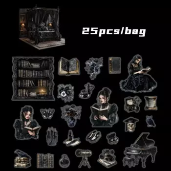 Mr. Paper наклейки Черный мир Пет 6 стилей