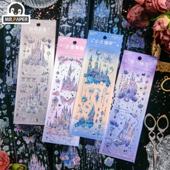 Mr. Paper Ретро Замок Мечты Плоская Наклейка 3 шт