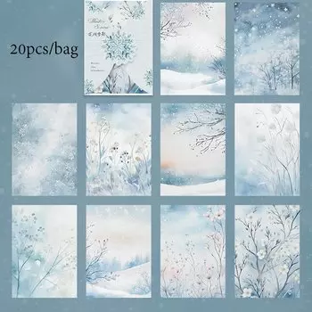 Mr. Paper Зимние снежинки наклейки 20 шт