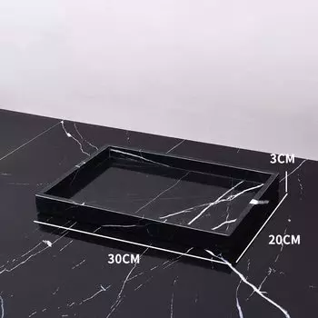 Мраморный поднос с ручкой