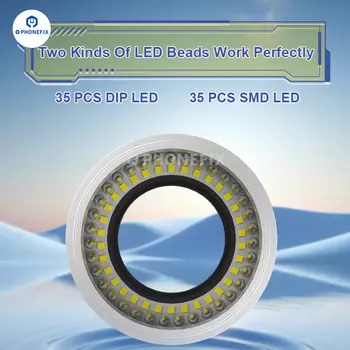 Мshiwi Поляризованный кольцевой светильник для микроскопа 500X