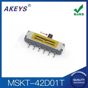 MSKT-42D01T(4P2T) маленький вытяжной 12 футов 2 уровня горизонтальный патч Мини-вытяжной переключатель слайда для желтой мембраны Приклеивание