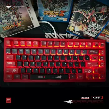 MSN-04 SAZABI Theme Keycaps Set PBT 141keys Transmission Custom Original Handmade Keycaps for Mechanical Keyboard Accessories
