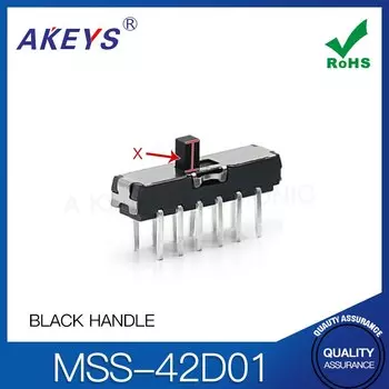 Mss-42d01 (4P2T) Мини двухрядный 12-контактный вертикальный Штекер, прямой переключатель игрушек