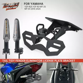 MT-25 MT-03 Tail Tidy Fender Eliminator Kit Кронштейн номерного знака для Yamaha YZF-R3 YZF-R25 MT25 MT03 YZF R25 Светодиодные указатели поворота