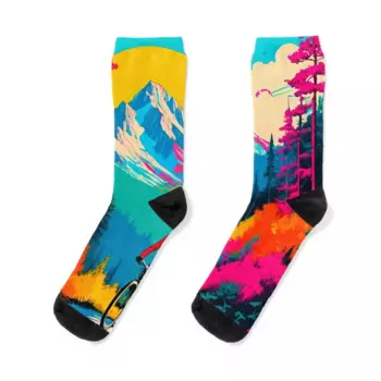MTB Racer Descending Downhill Socks