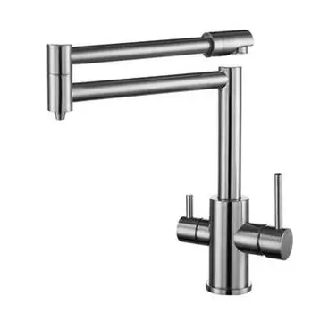 MTTUZK Черный латунный складной кухонный смеситель