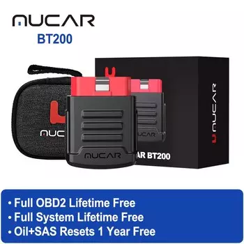 MUCAR BT200/BT200 PRO Bluetooth Автомобильный диагностический инструмент Масло IMMO SAS 15, сброс сканера OBD2, автоматический считыватель кодов для полной диагностики системы
