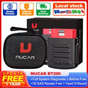 MUCAR BT200 / BT200 Pro OBD2 Сканер Автоматическая полная диагностика системы Пожизненная бесплатная масло SAS Сброс бесплатно 1-летние инструменты диагностики автомобиля