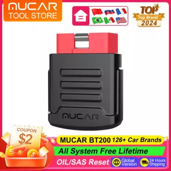 MUCAR BT200 OBD2 сканер для автомобиля полная диагностика системы бесплатное пожизненное обновление OIL/SAS Obd2 Bluetooth считыватель кодов диагностические инструменты