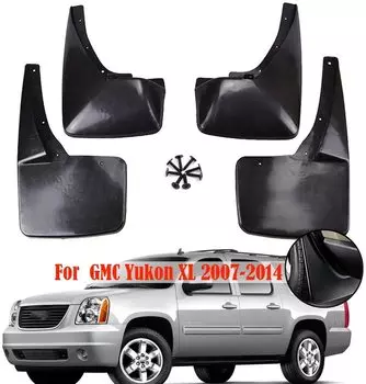 Mudflaps Splash Guards Mud Flap Car Mud Flaps For 2007-2014 Cadillac Escalade GMT900 Mud Flaps Splash Guard Front Rear Fender